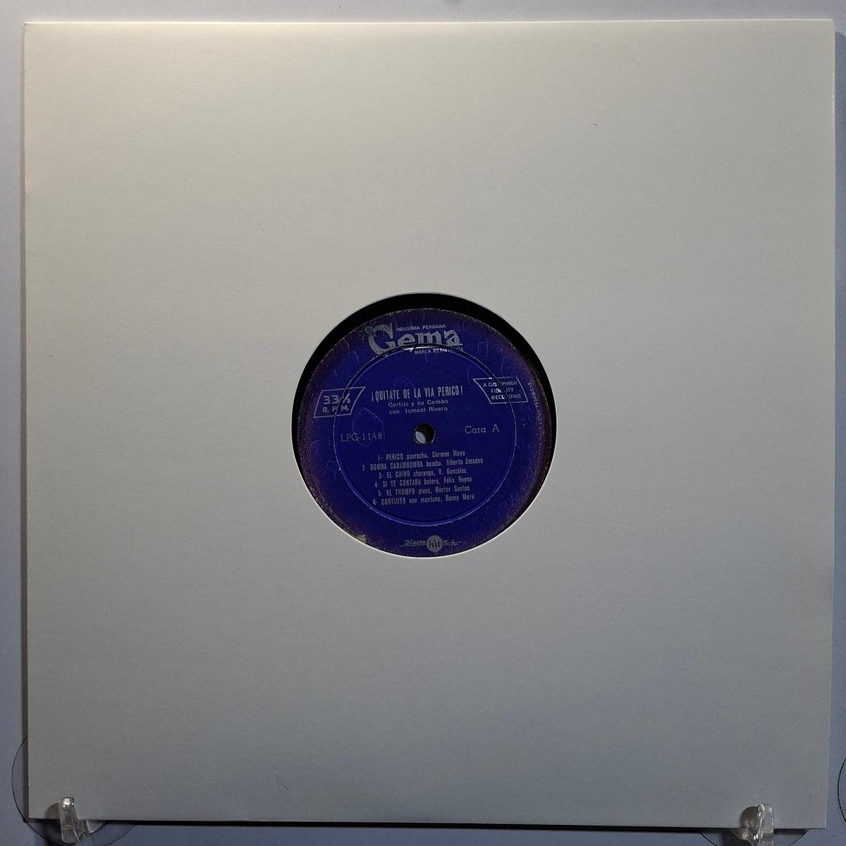 lp Cortijo y su Combo con Ismael Rivera Quitate de la via Perico made peru 1959 latin charanga guaguanco