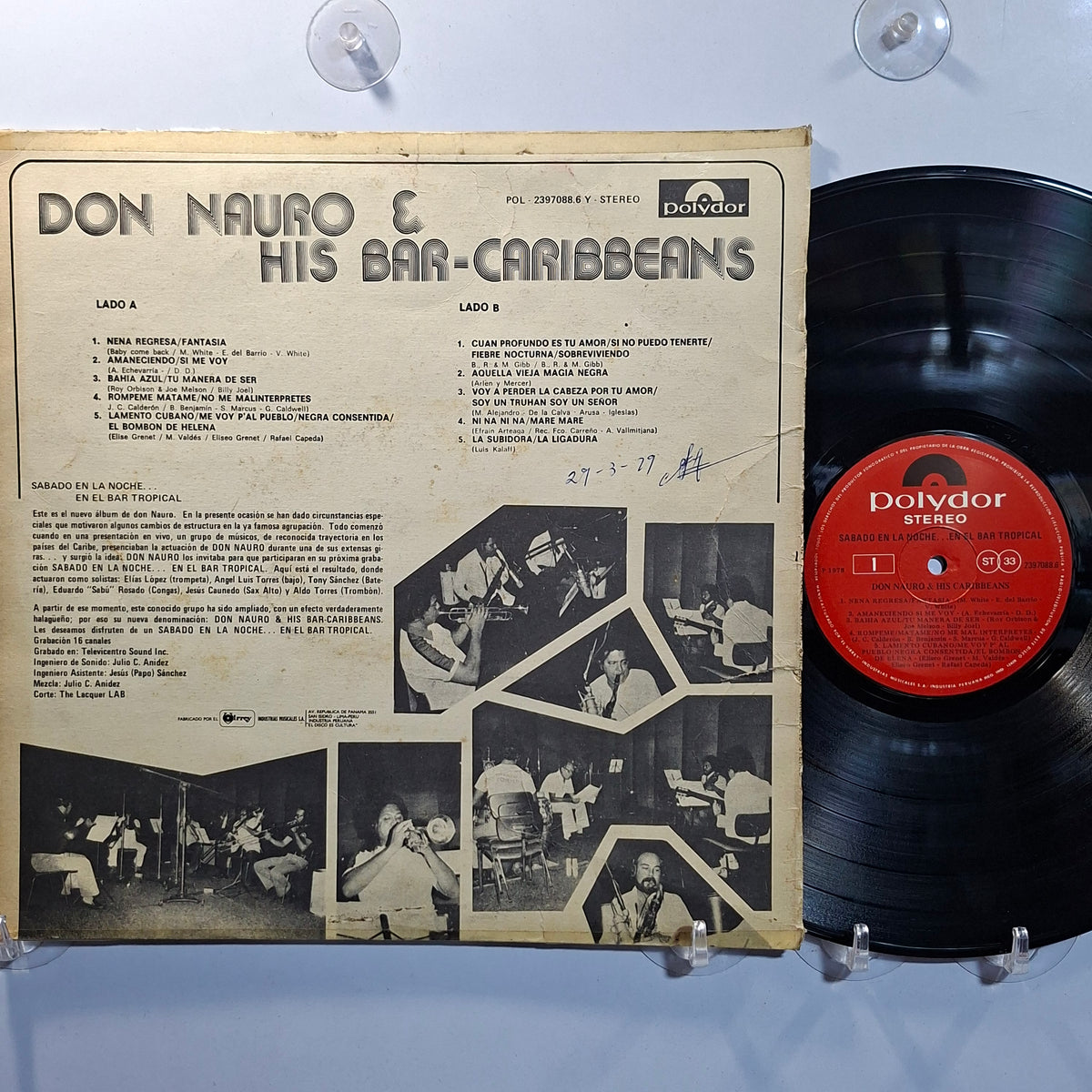 lp Don Nauro & His bar Caribbeans Sabado en la noche en el bar tropical made peru 1978 jazz latin