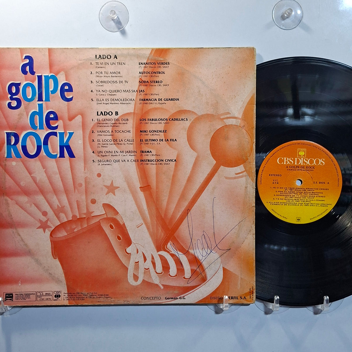 lp A golpe de rock jas miki gonzales fabulosos cadillacs soda stereo varios made peru 1988 latin pop rock