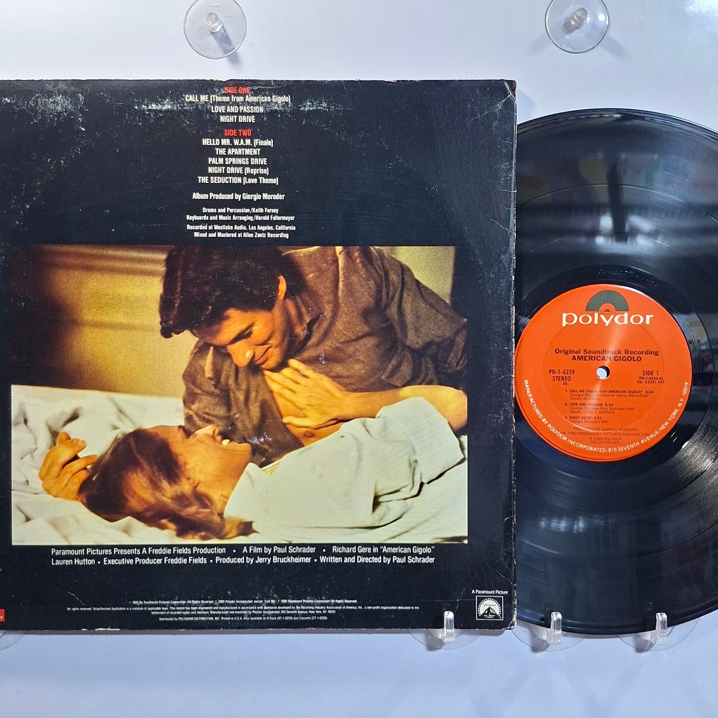 lp American Gigolo Blondie Giorgio Moroder Original Soundtrack Recording made usa 1980 soundtrack