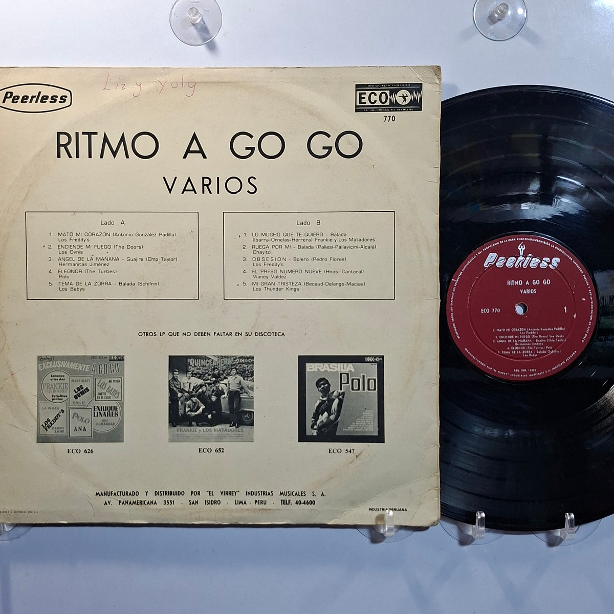 lp Ritmo a Go Go Los Freddy's Los Ovnis Frankie Y Los Matadores varios made peru 1969 pop rock latin