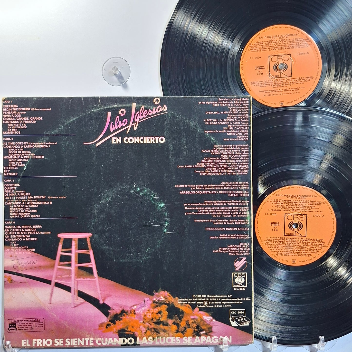 x2 lp Julio Iglesias en Concierto made peru 1983 gatefold latin pop