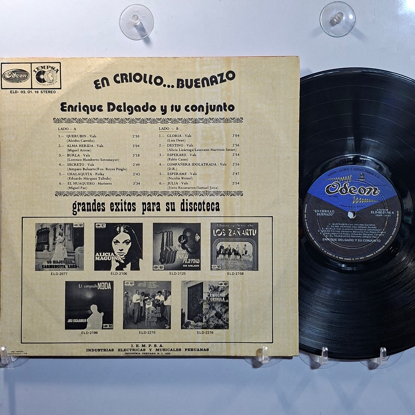 lp Enrique Delgado En Criollo Buenazo made peru 1973 criollo folk