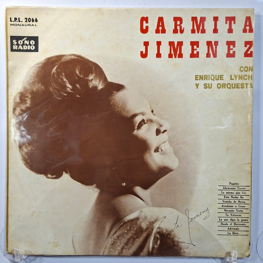 lp Carmita Jimenez Con Enrique Lynch Y Su Orquesta papeles made peru 1965 latin pop