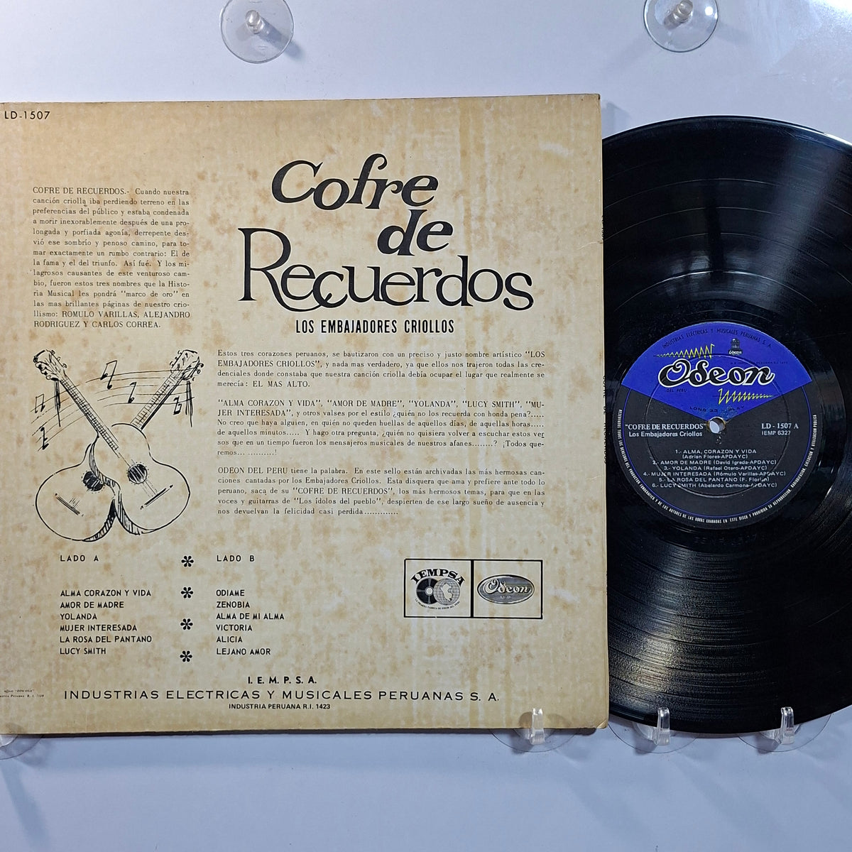lp Los Embajadores Criollos Cofre De Recuerdos made peru 1965 criollo folk