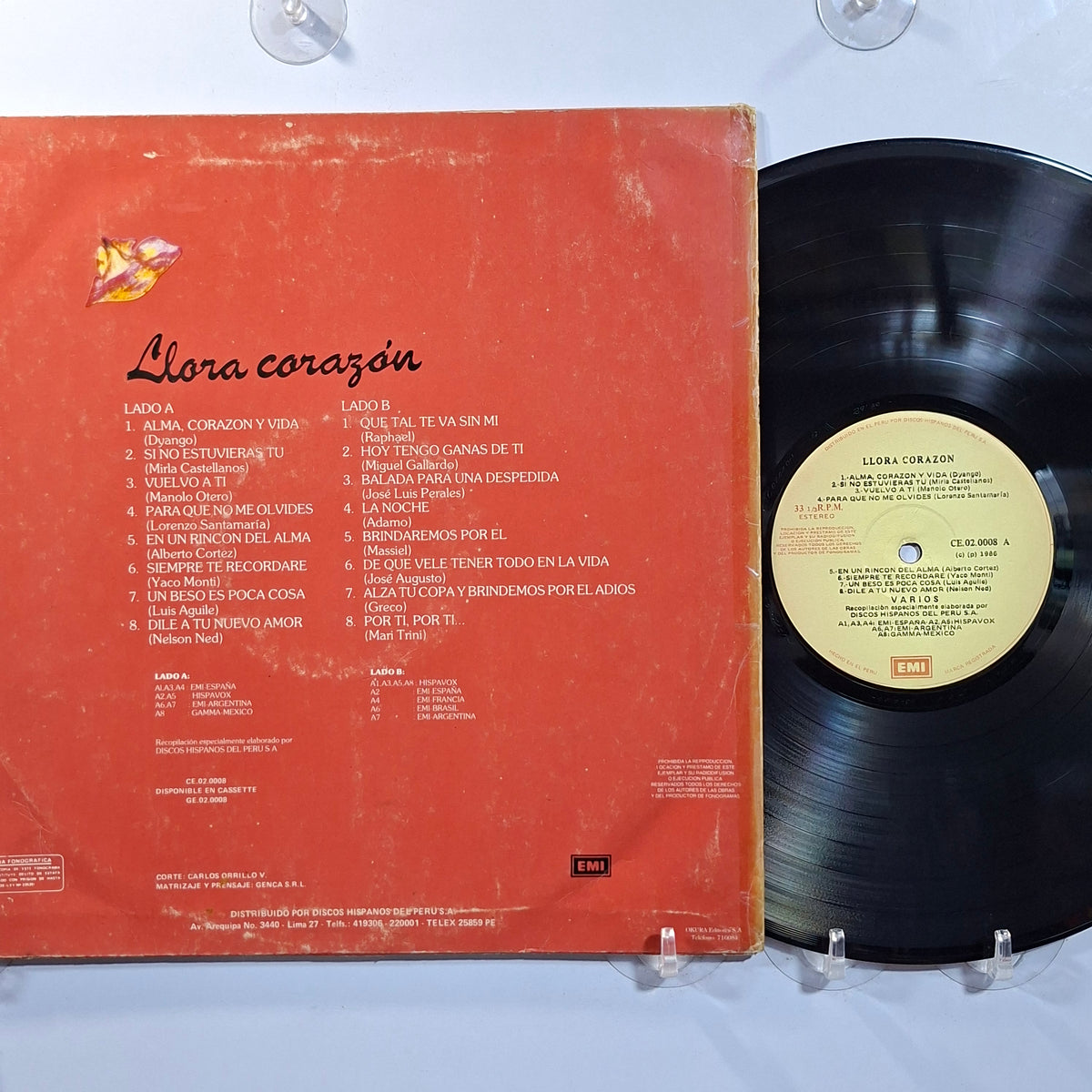 lp Llora Corazon Dyango Manolo Otero Raphael Yaco Monti varios made peru 1986 latin pop