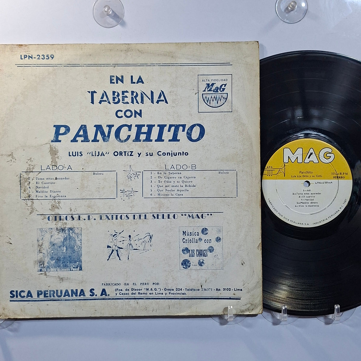 lp Luis Lija Ortiz Y Su Conjunto En La Taberna Con Panchito made peru 1971 bolero cha cha
