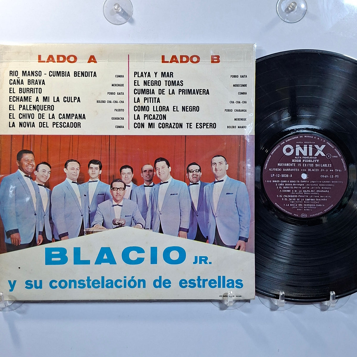 lp Alfredo Barrantes Con Blacio Jr Y Su Orquesta Nuevamente 15 Exitos Bailables made ecuador 1965 guaracha cumbia latin