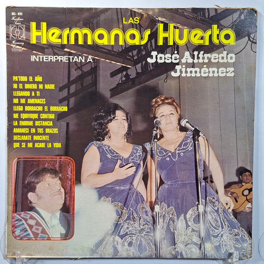 lp Hermanas Huerta Interpretan a Jose Alfredo Jimenez made mexico 1974 ranchera folk