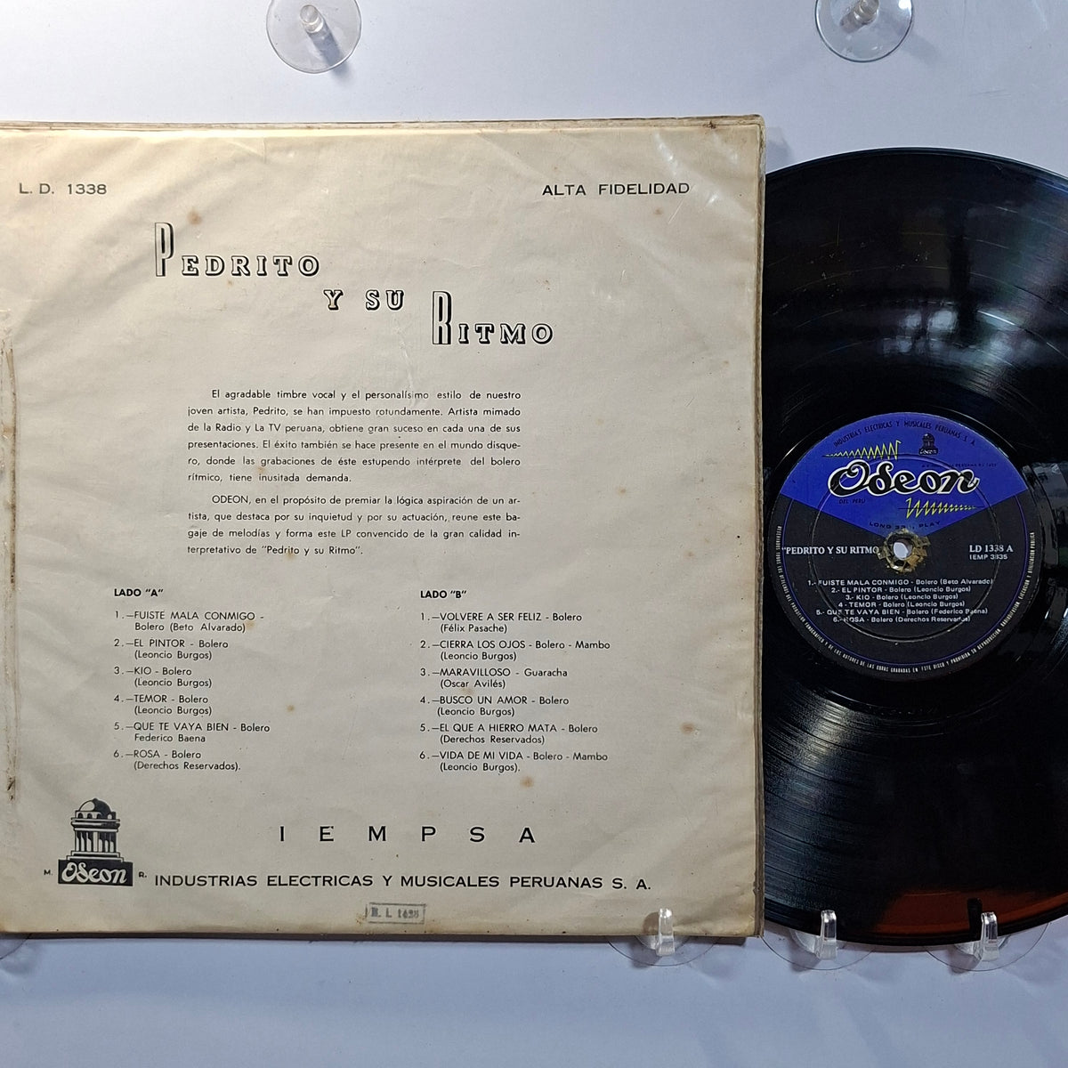 lp Pedrito Otiniano Pedrito Y Su Ritmo made peru 1963 latin bolero