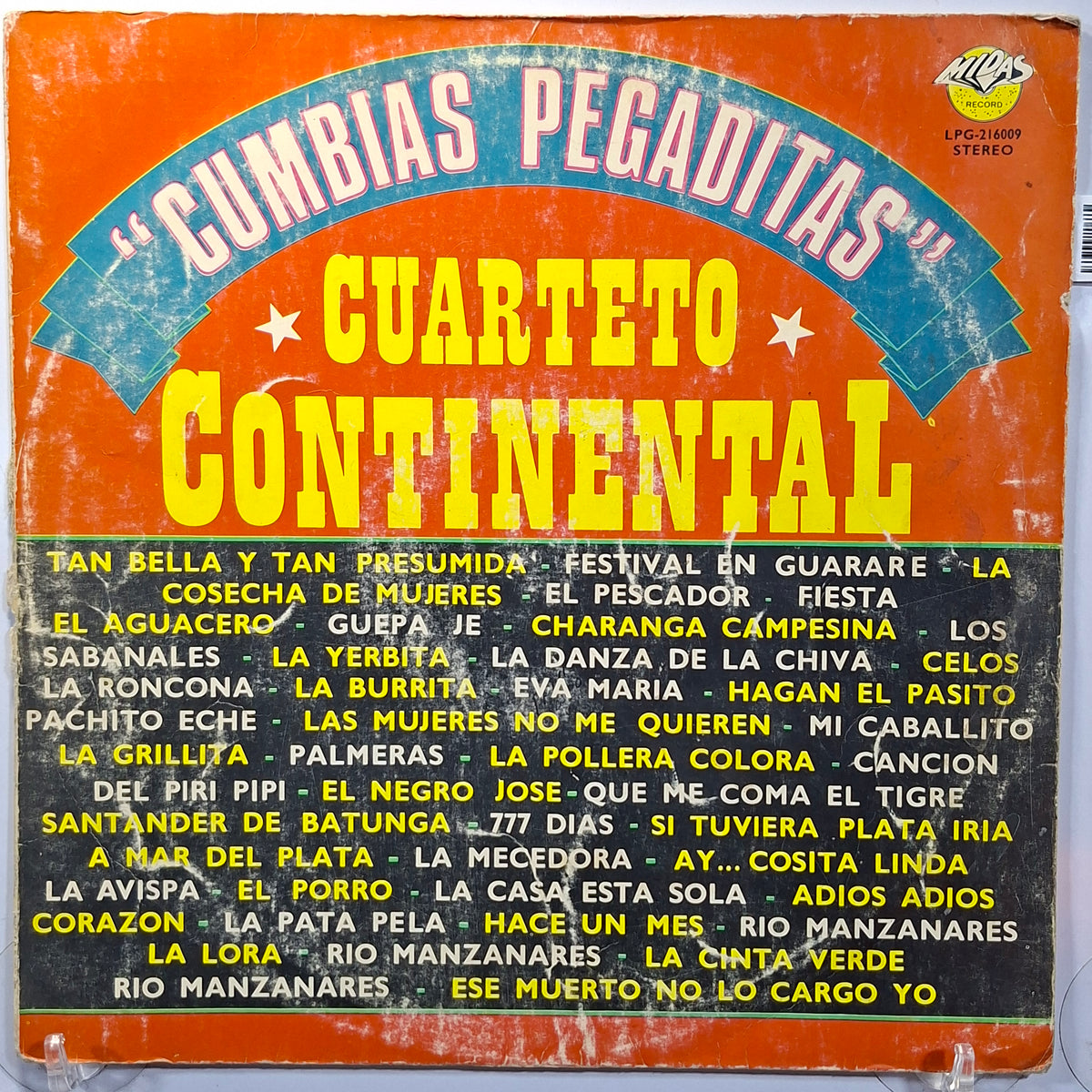 lp Cuarteto Continental Cumbias Pegaditas vol 1 made peru 1984 latin cumbia