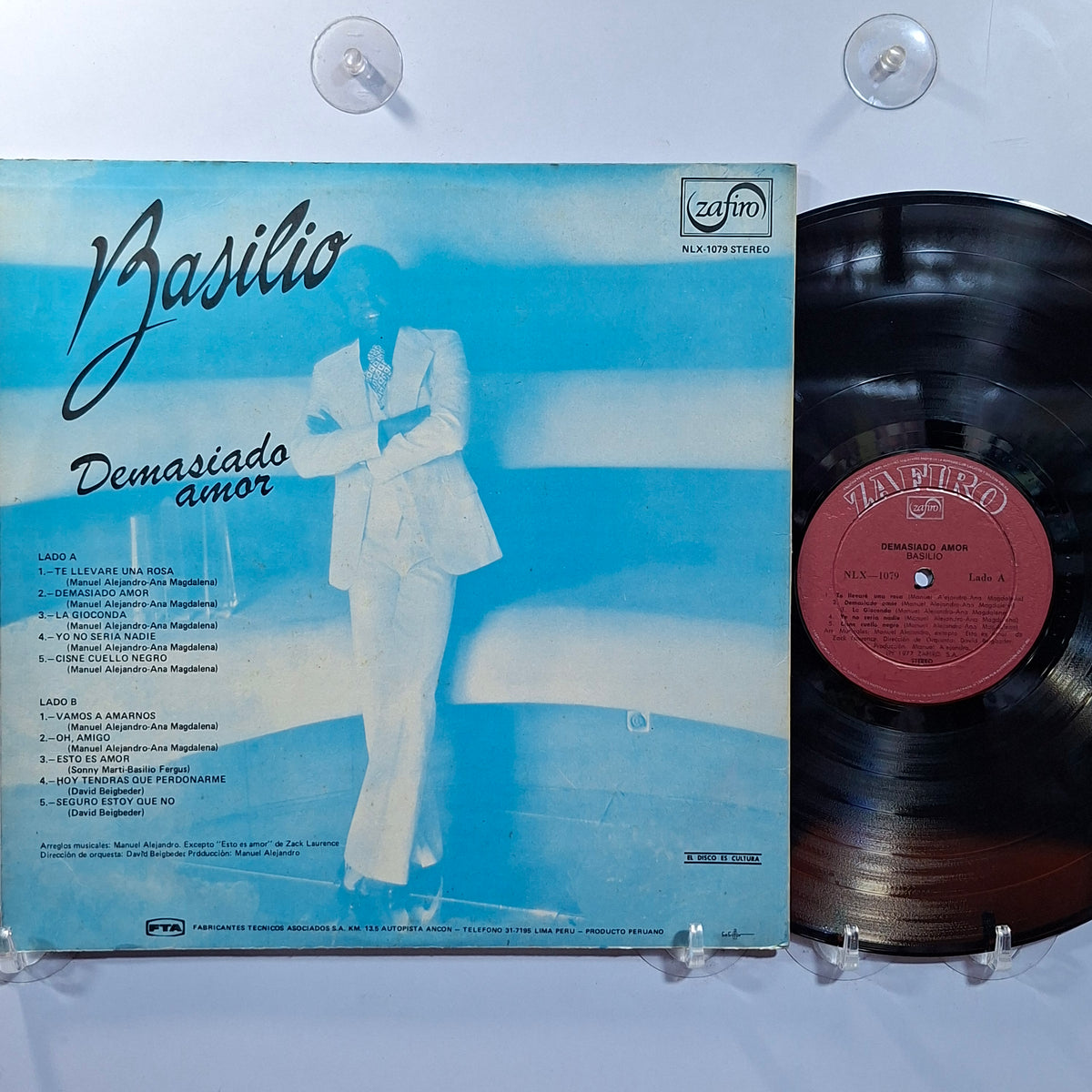 lp Basilio Demasiado Amor made peru 1977 latin pop
