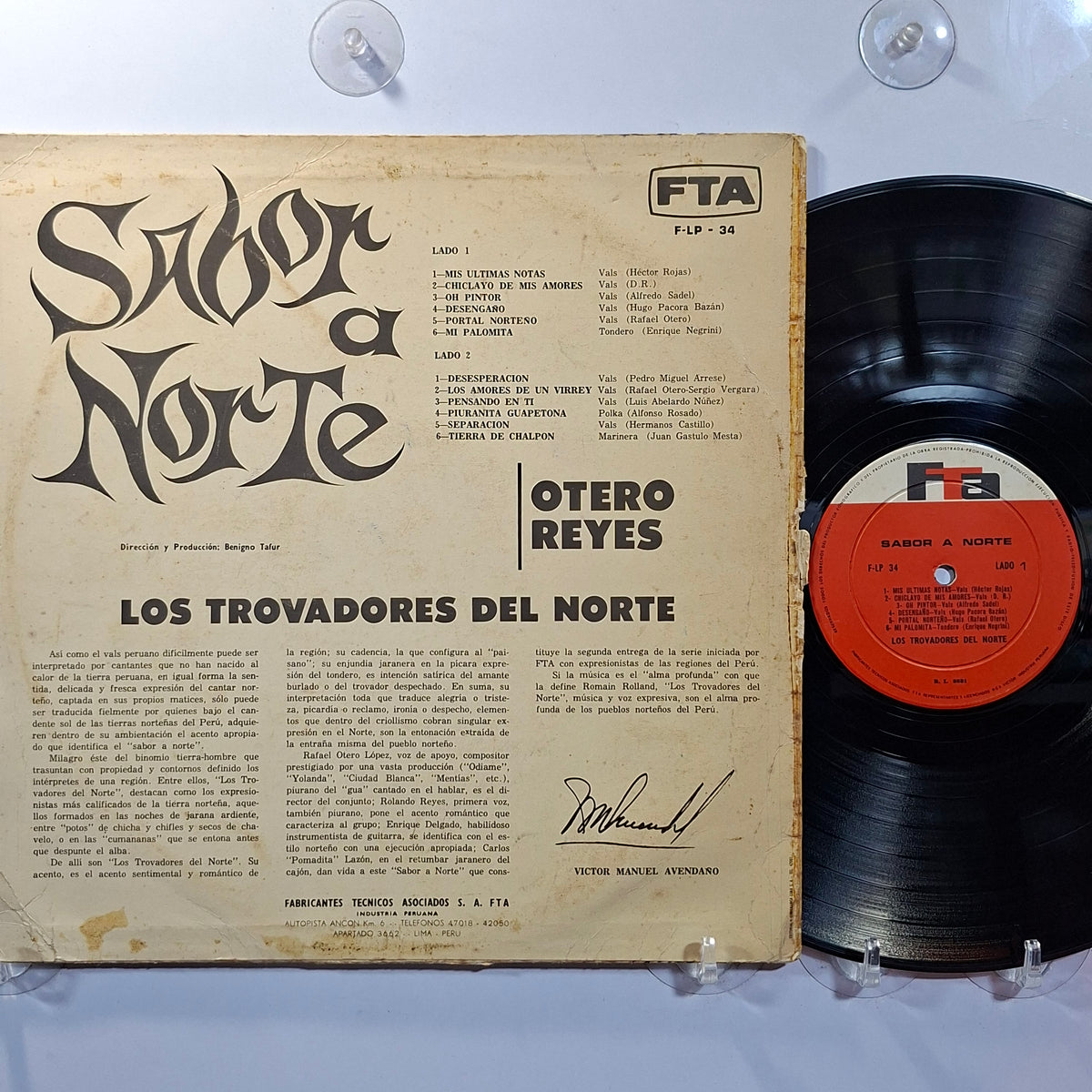 lp Los Trovadores Del Norte Sabor A Norte made peru 1980 vals folk