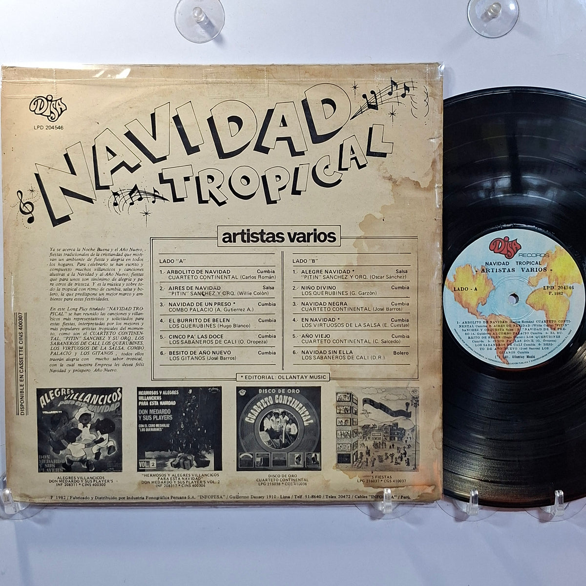 lp Navidad Tropical Oscar Pitin Sanchez Cuarteto Continental Los Virtuosos De La Salsa varios made peru 1982 cumbia salsa