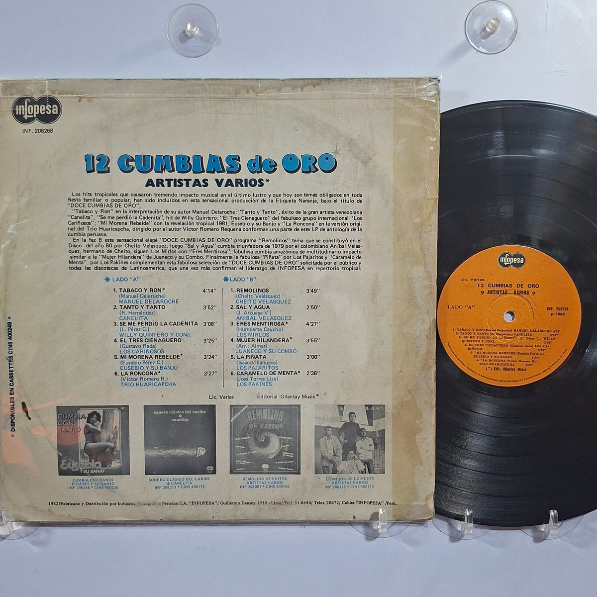 lp 12 Cumbias De Oro juaneco y su combo los mirlos los pajaritos varios made peru 1982 latin cumbia