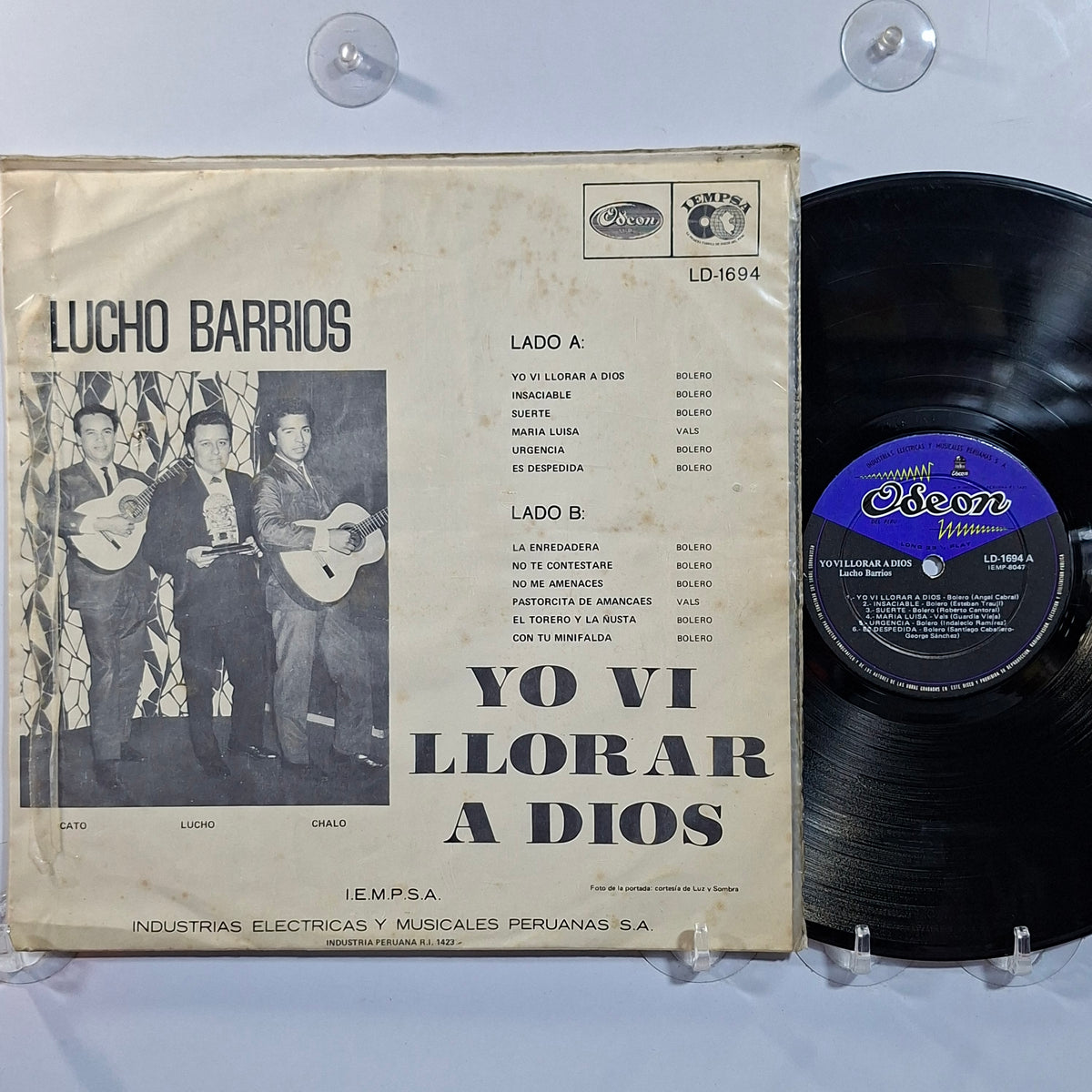 lp Lucho Barrios Yo Vi Llorar a Dios made peru 1968 latin bolero