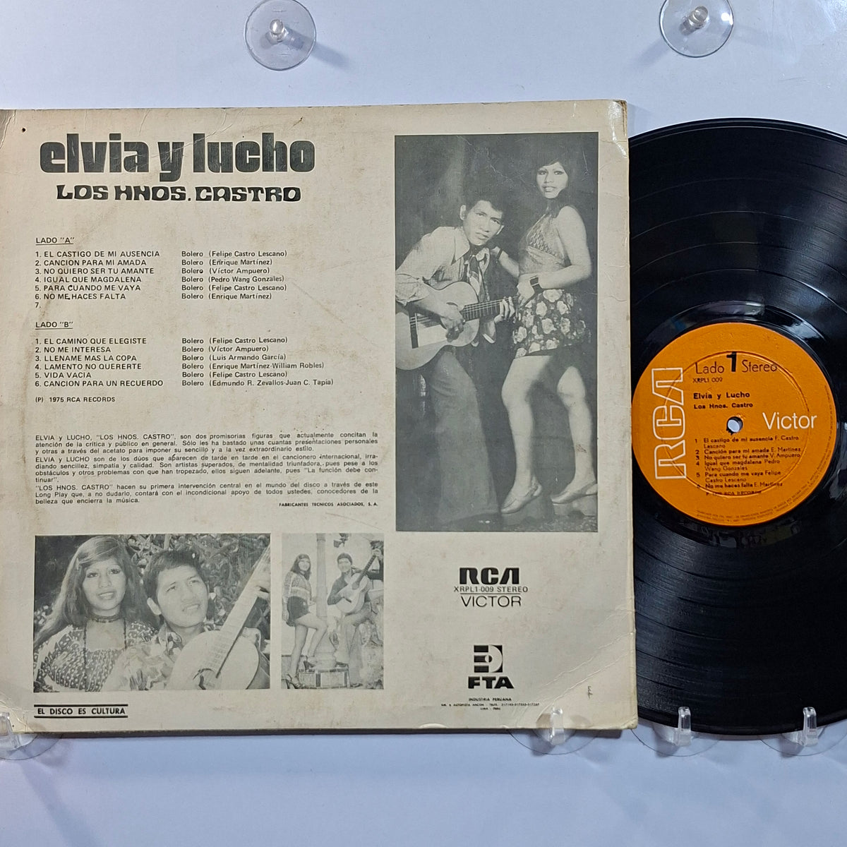 lp los hermanos castro elvia y lucho made peru 1975 latin bolero