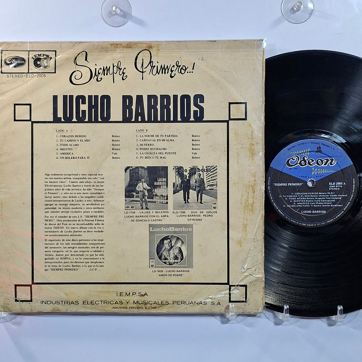 lp Lucho Barrios Siempre Primero made peru 1971 latin bolero