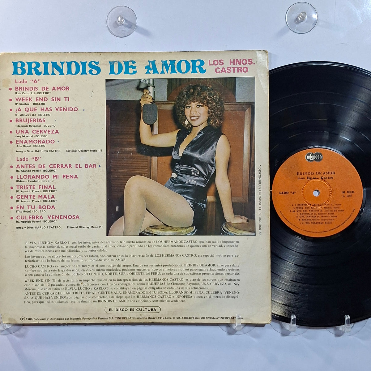 lp Los Hermanos Castro Brindis de Amor made peru 1980 latin bolero