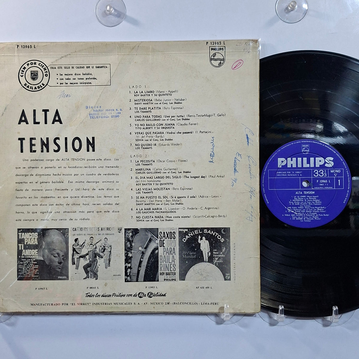 lp Alta Tension roy baxter y su quinteto los tammys dan martin varios made peru 1960 latin pop