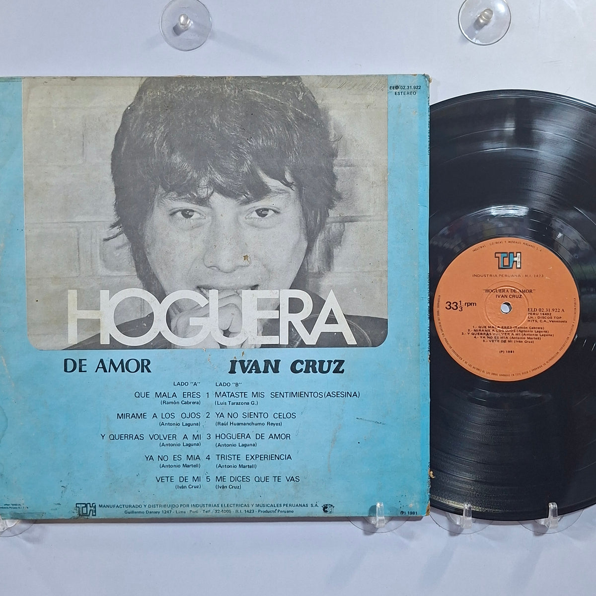 lp ivan cruz hoguera de amor made peru 1982 bolero