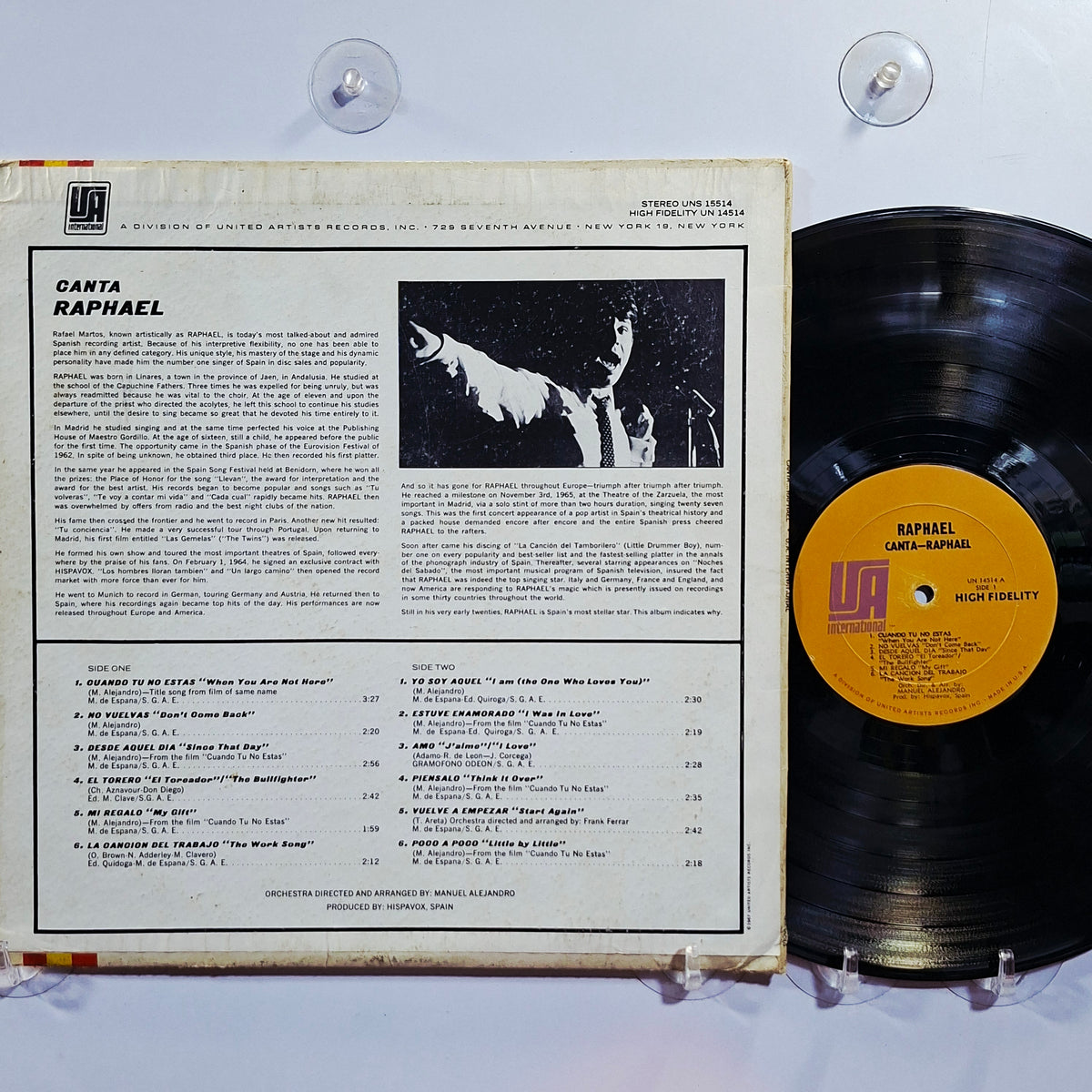 lp Raphael Canta Raphael made usa 1967 latin pop