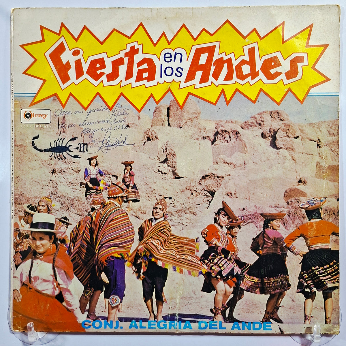 lp Conjunto Alegria Del Ande Fiesta En Los Andes made peru 1982 huayno folk