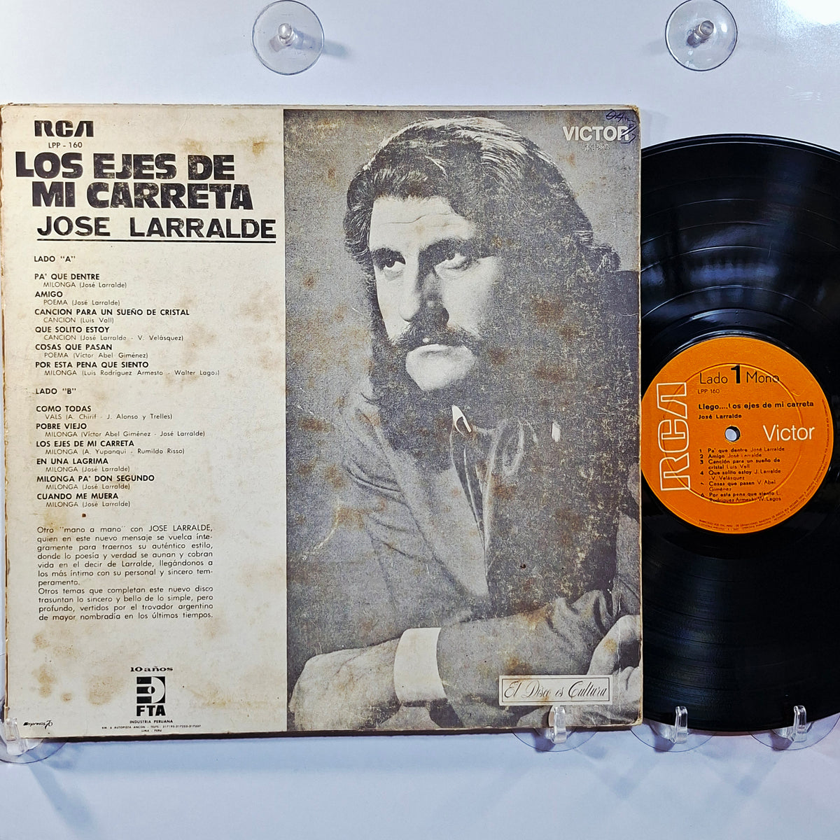 lp Jose Larralde Los ejes de mi carreta made peru 1971 latin folk