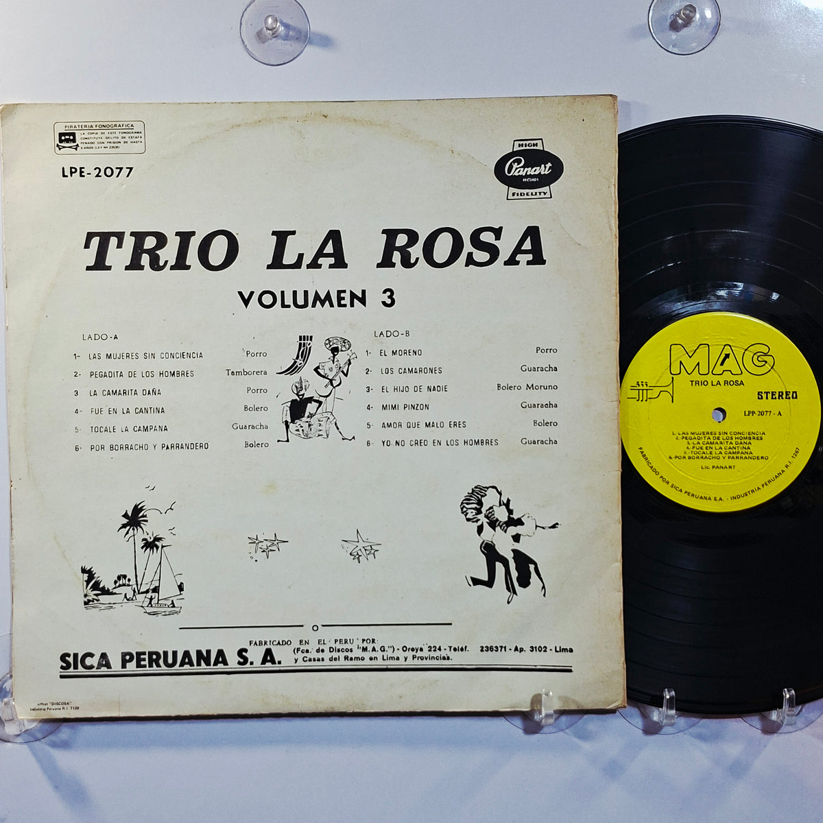 lp Trio La Rosa vol 3 made peru 1961 guaracha bolero