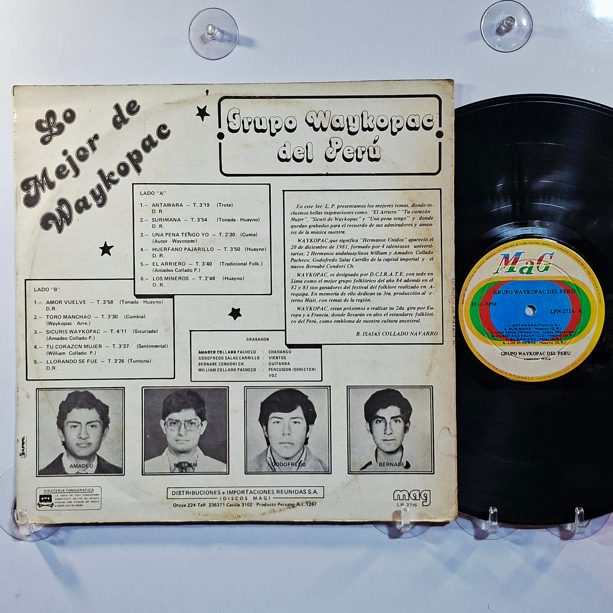 lp Grupo Waykopac Lo Mejor De Waykopac made Peru 1980 huayno folk