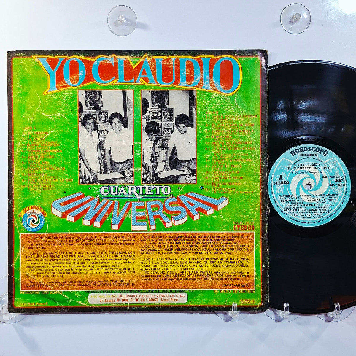 Claudio Moran Yo Claudio Con El Cuarteto Universal made peru 1980 latin cumbia