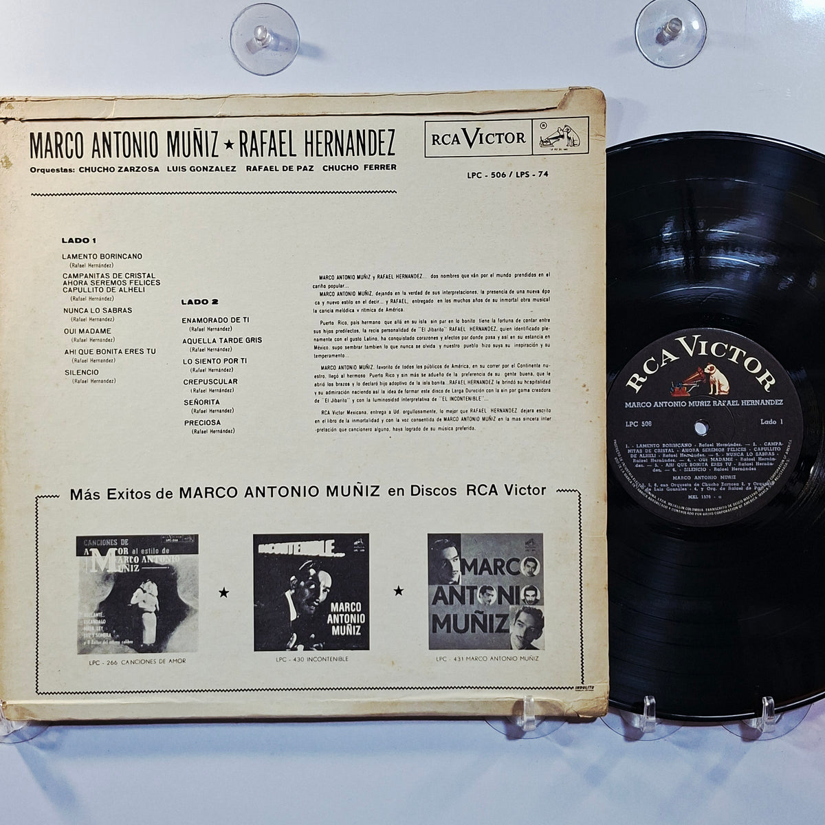 lp Marco Antonio Muñiz y Rafael Hernandez lps-74 made usa 1964 latin bolero