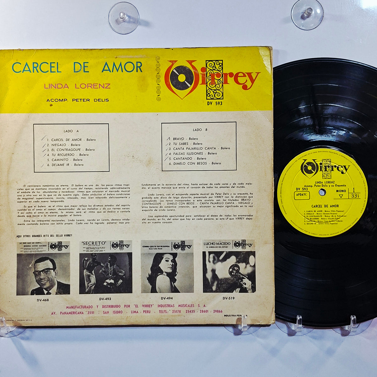 lp Linda Lorenz Carcel De Amor made peru 1967 selo amarillo latin bolero