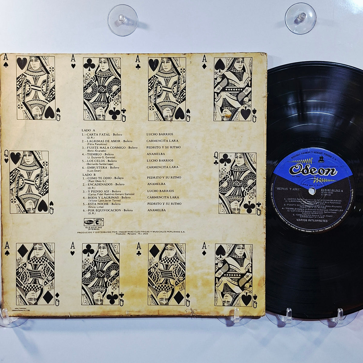 lp Reinas Y Ases lucho barrios carmencita lara anamelba varios made peru 1977 latin bolero