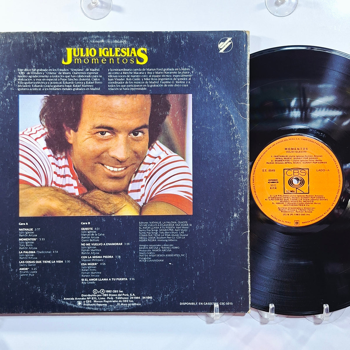 lp Julio Iglesias Momentos made peru 1982 gatefold latin pop