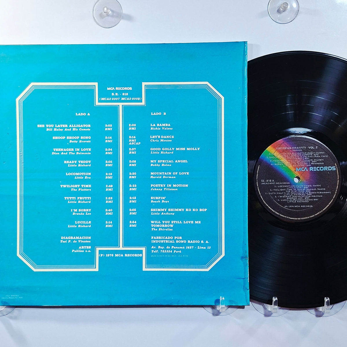 lp American Graffiti Little Richard The Beach Boys Ritchie Valens varios made peru 1976 rock