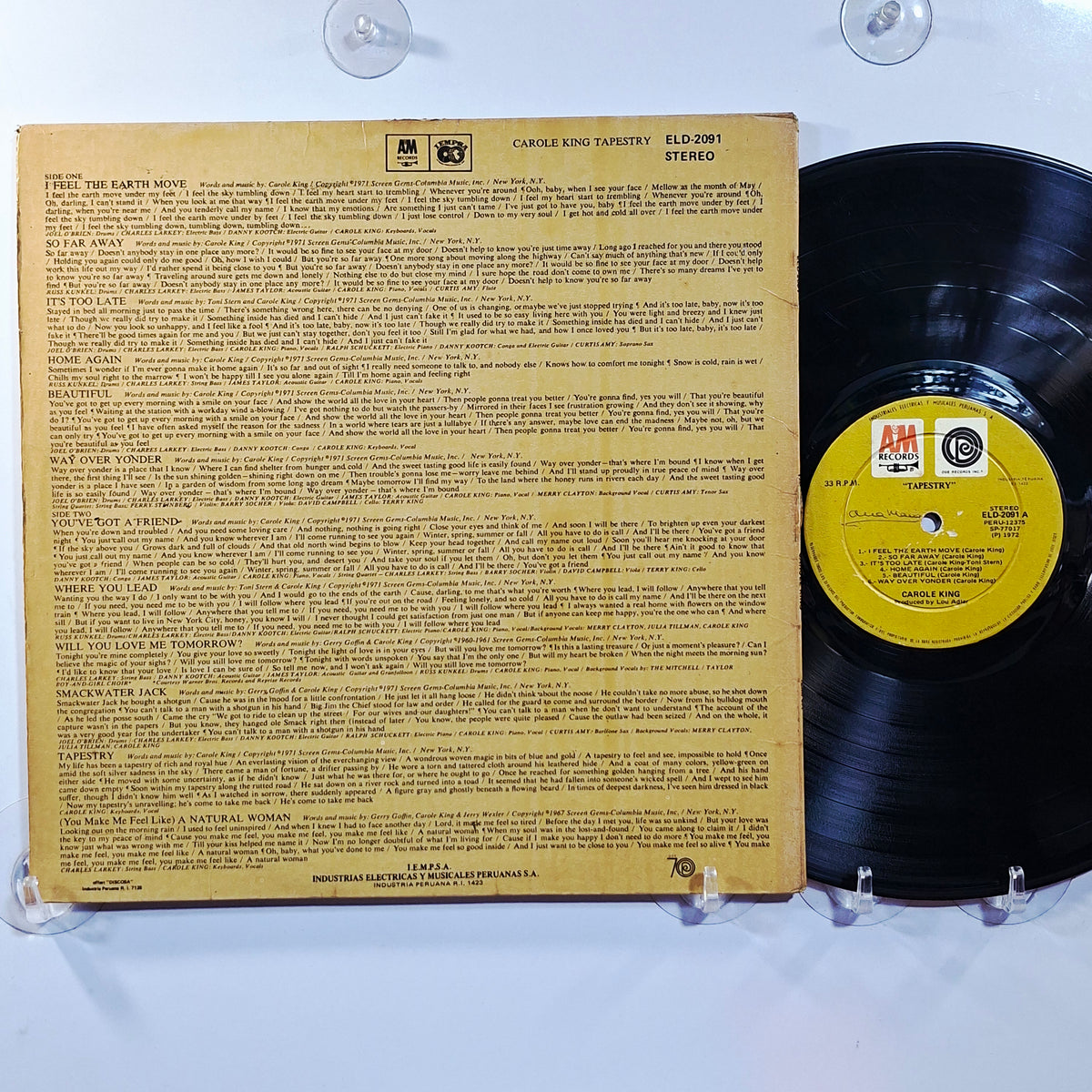 lp Carole King Tapestry made peru 1977 gatefold pop rock