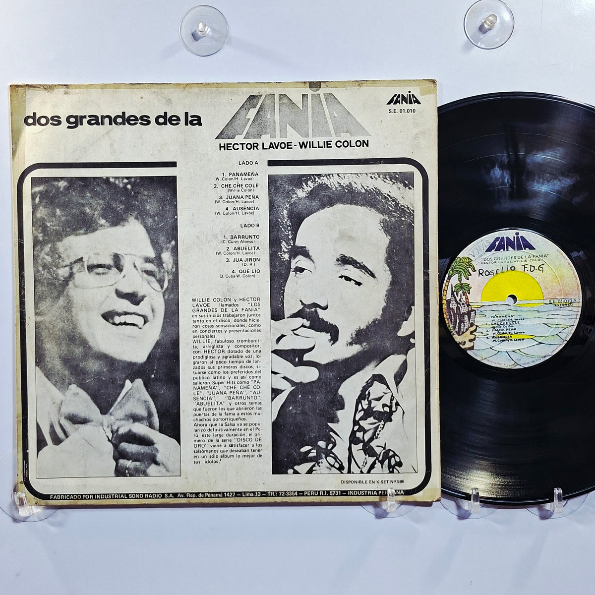 lp Hector Lavoe Willie Colon Dos Grandes De La Fania Disco De Oro made peru 1976 salsa