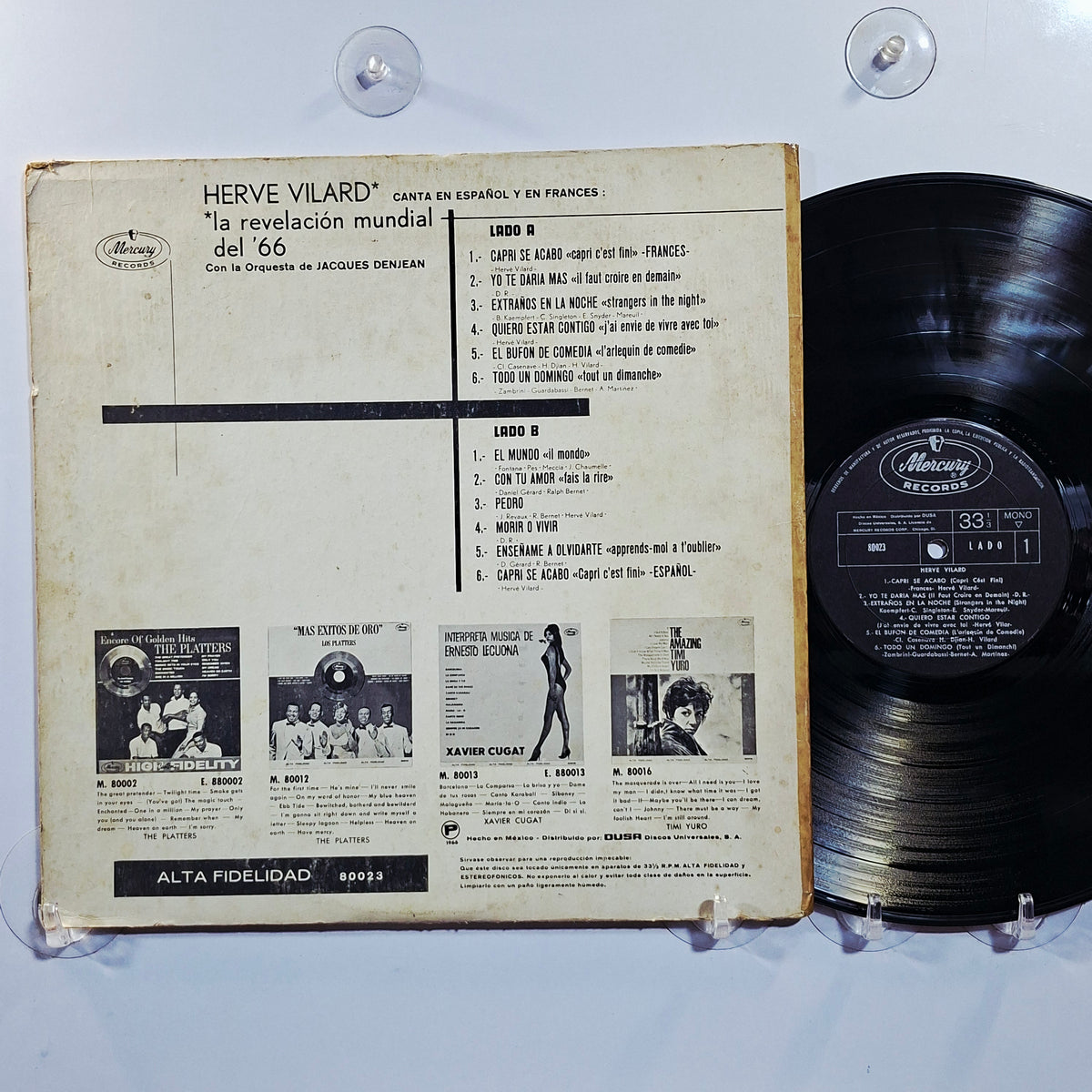 lp Herve Vilard La Revelación Mundial Del 66 made mexico 1966 latin pop