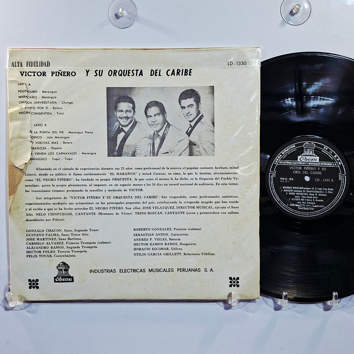 lp Victor Piñero Y Su Orquesta Del Caribe DCM 275 made peru 1962 latin cumbia