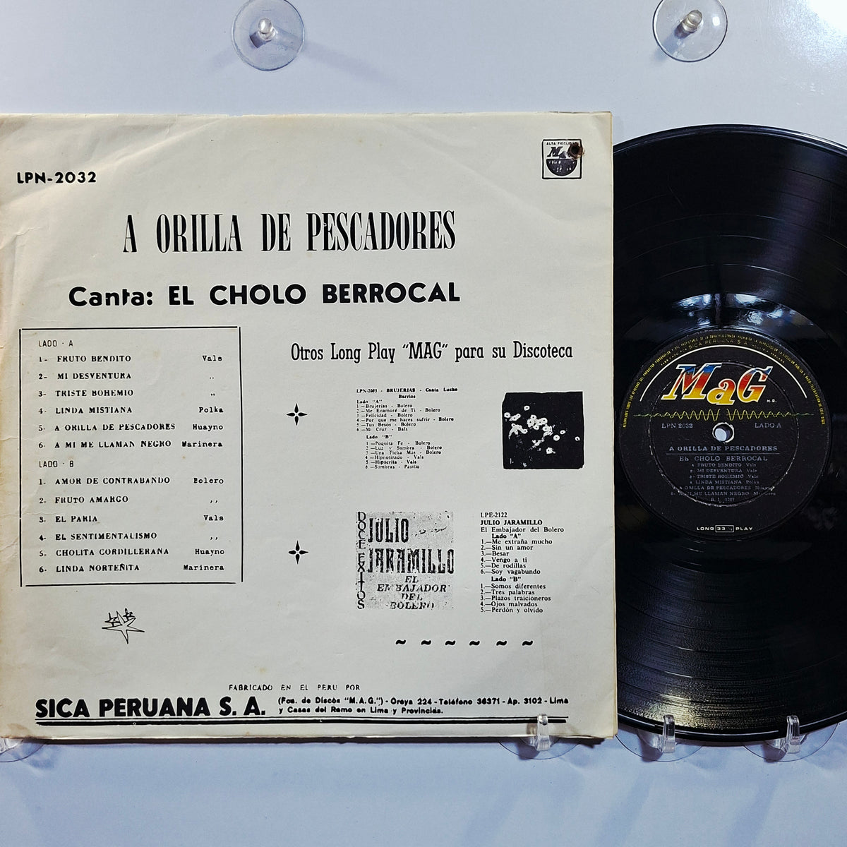 lp El Cholo Berrocal Orilla de Pescadores made peru 1958 criollo folk