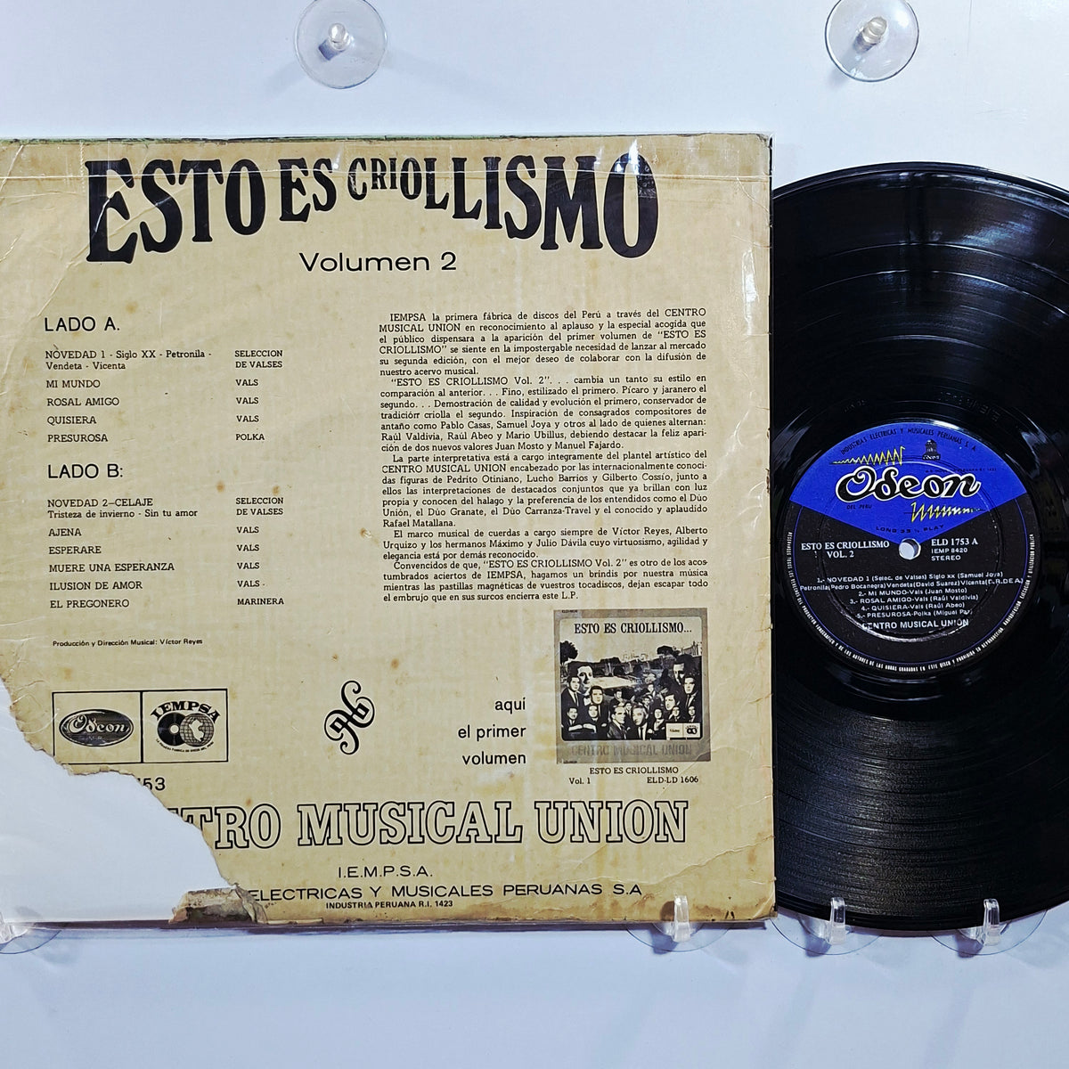 lp Conjunto Centro Musical Union esto es criollismo vol 2 made peru 1970 criollo folk