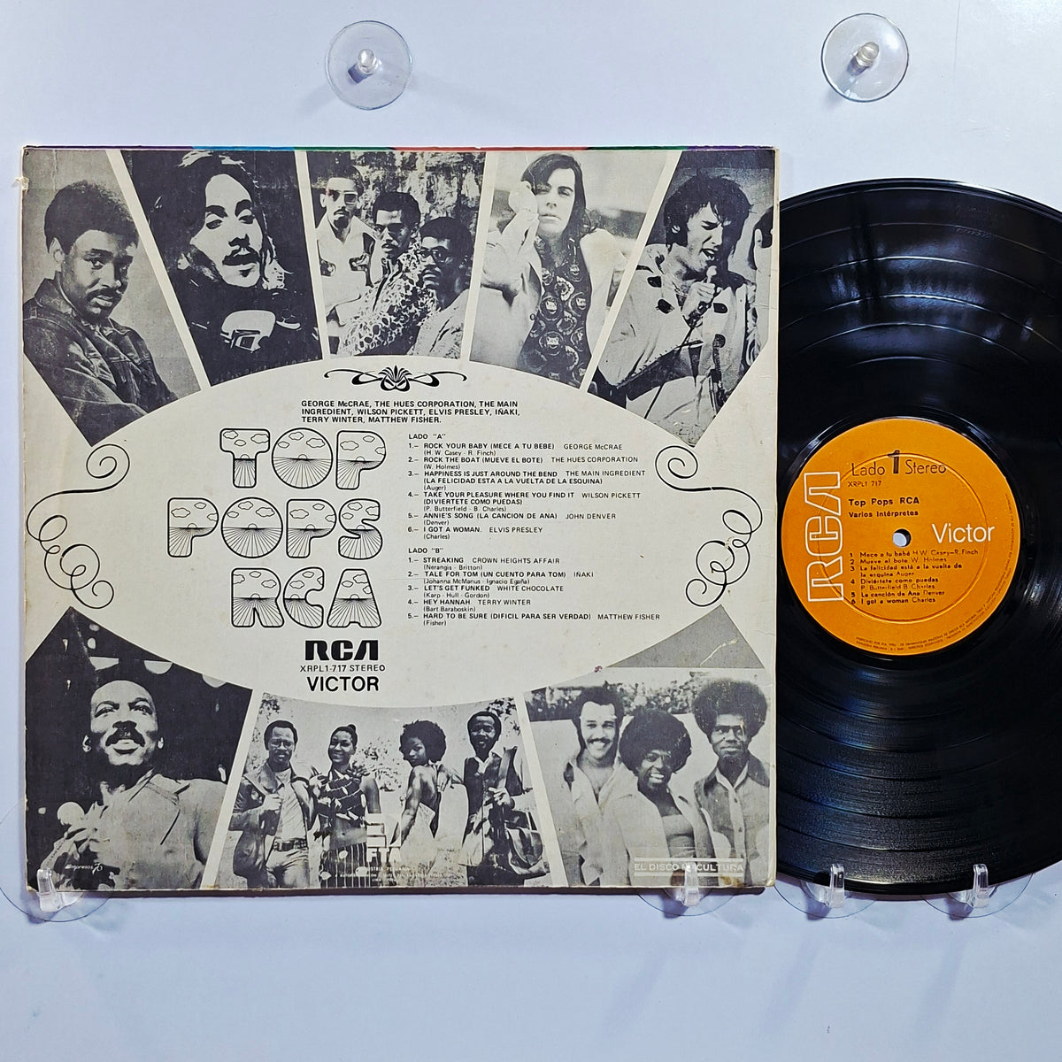 lp Top Pops RCA elvis presley george mccrae the hues corporation varios made peru 1975 funk soul disco
