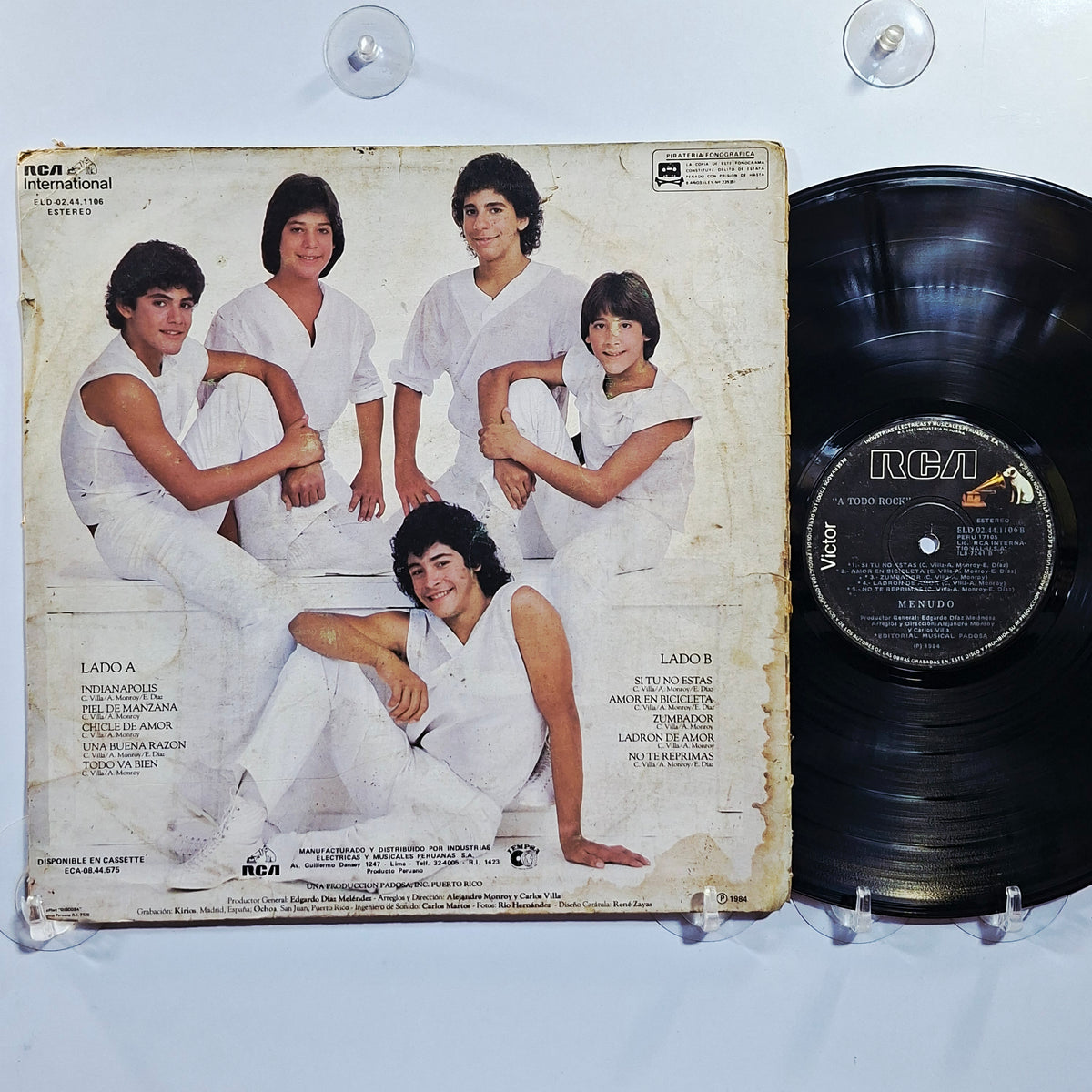 lp Menudo A todo rock made peru 1980 latin pop