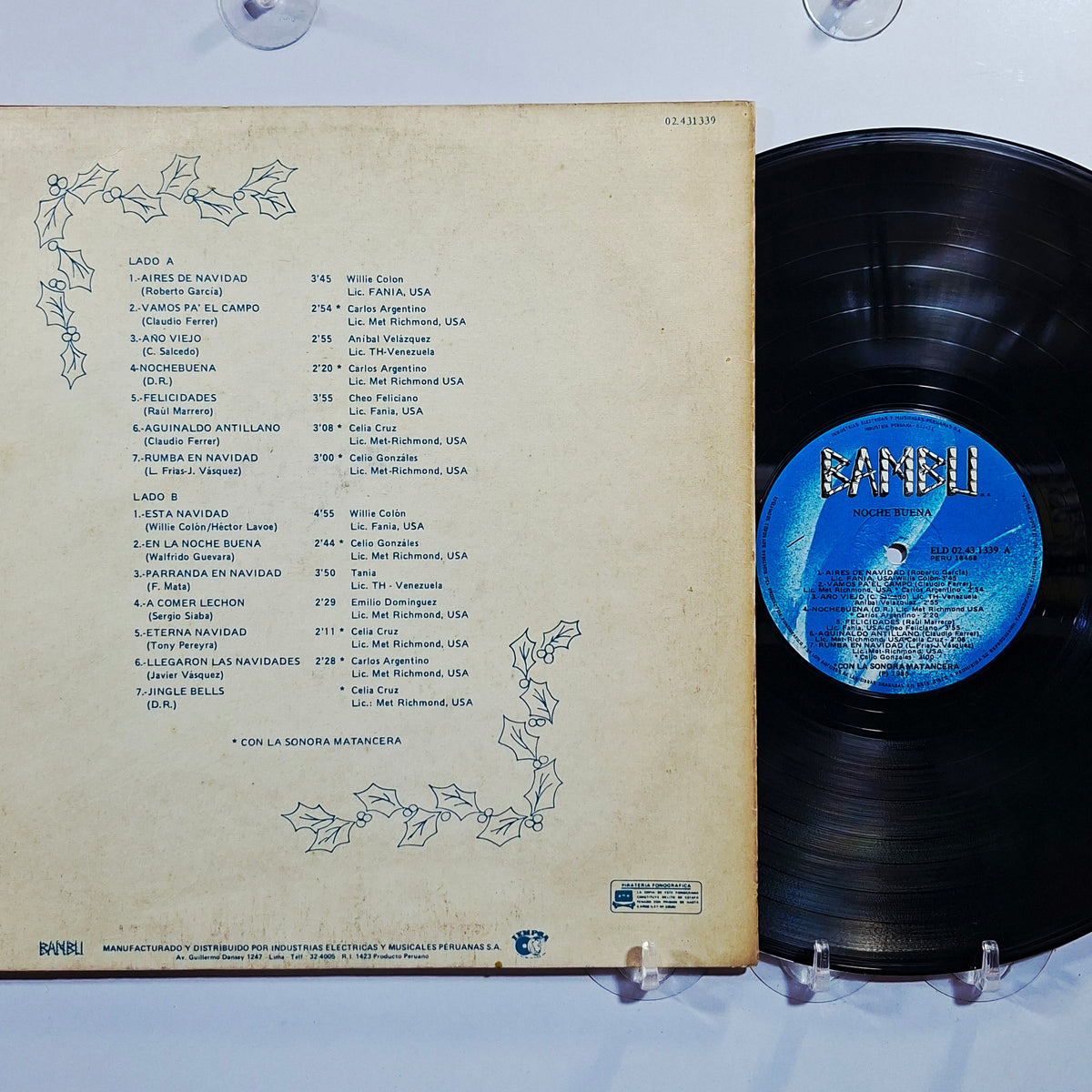 lp Nochebuena hector lavoe Willie Colon Celia Cruz varios made peru 1985 salsa