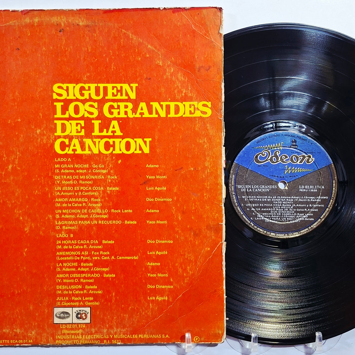 lp Siguen Los Grandes De La Cancion Adamo Duo Dinamico Luis Aguile Yaco Monti made peru 1980 latin pop