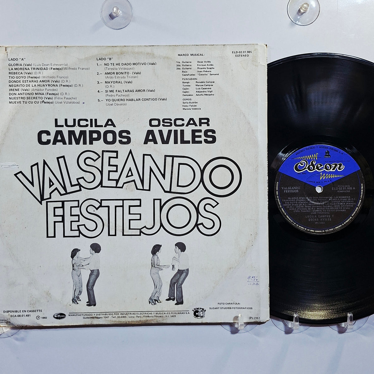 lp Oscar Aviles Lucila Campos Valseando Festejos made peru 1982 folk criollo