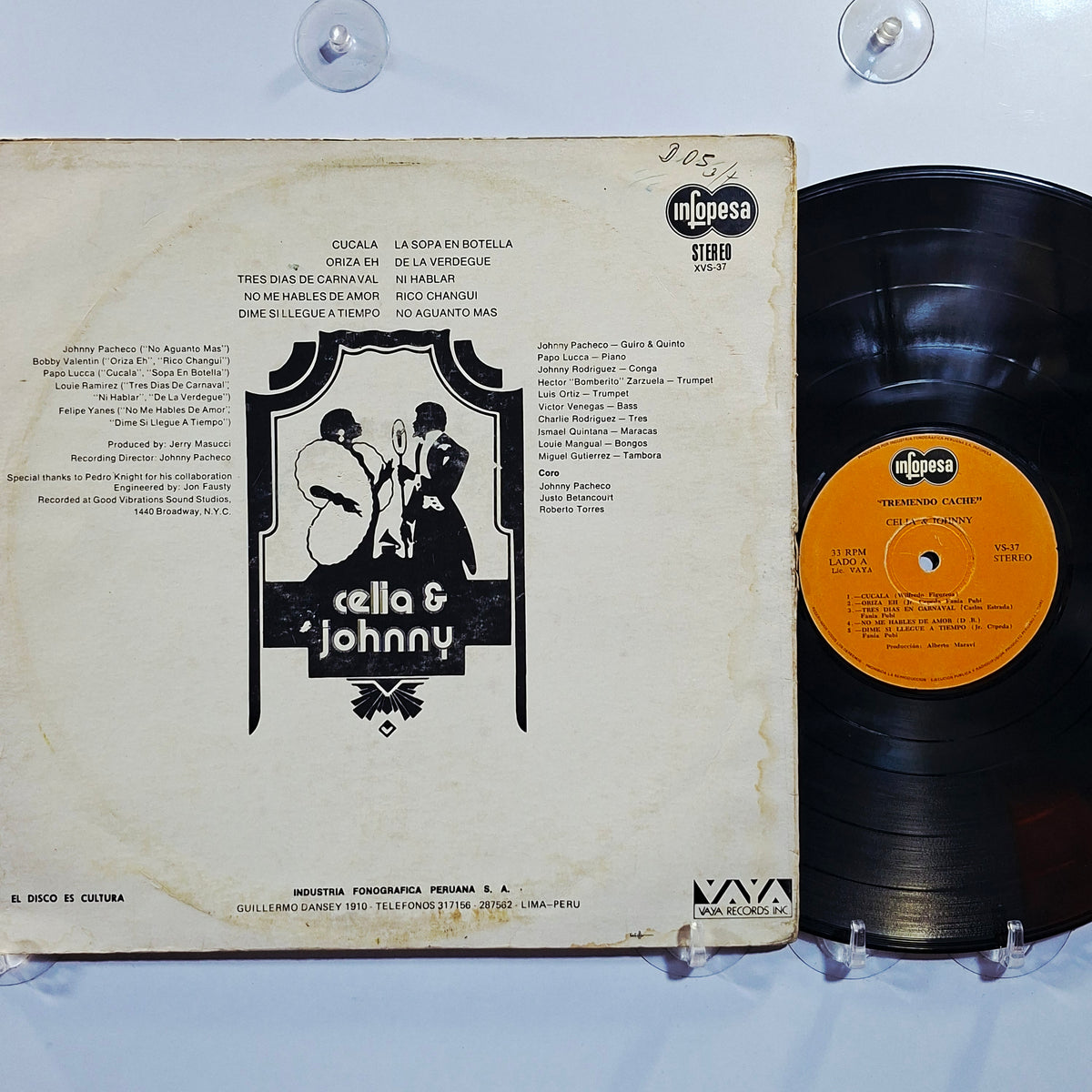 lp Celia & Johnny Pacheco Tremendo Cache made peru 1975 latin salsa