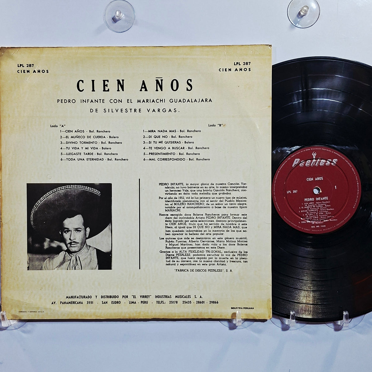 lp Pedro Infante Cien Años made peru 1964 ranchera folk