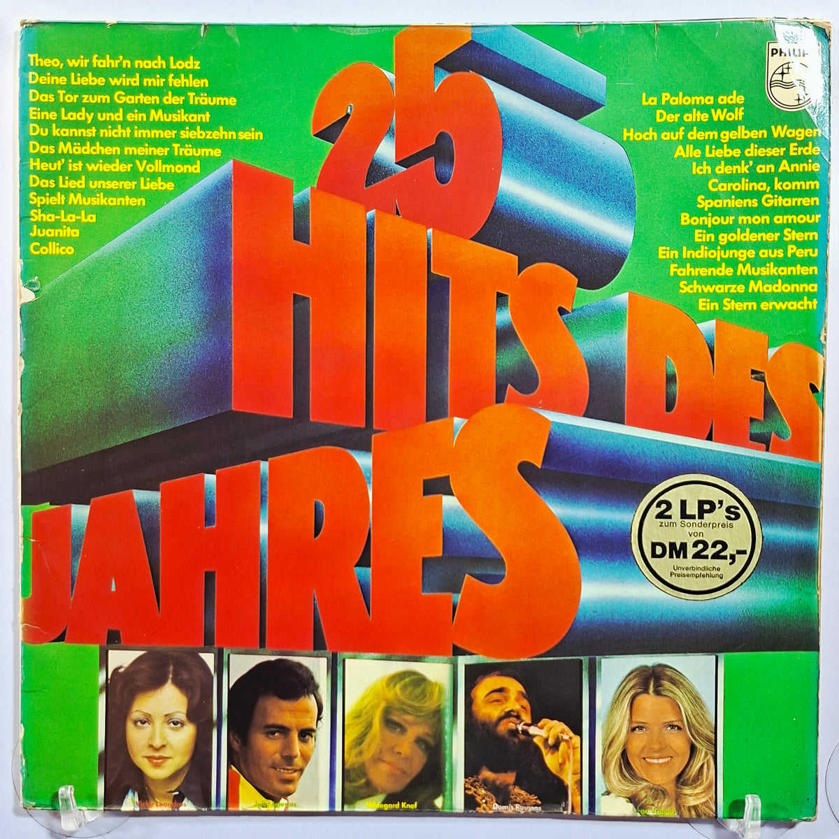 x2 lp 25 Hits des Jahres Julio Iglesias Vicky Leandros Demis Roussos varios made alemania 1974 gatefold pop